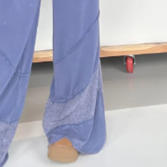 RELISTED  Boho Babe Wide Leg Pants Blue - Picture 3 of 5